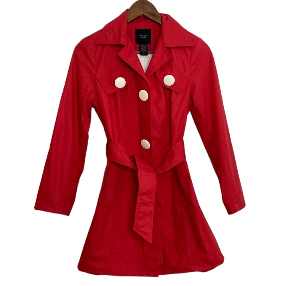 Red Women's Jacket with Belt